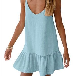 Women’s Ruffle Hem V Neck Sundress
